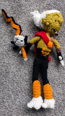 Kain holding the sword, on the floor