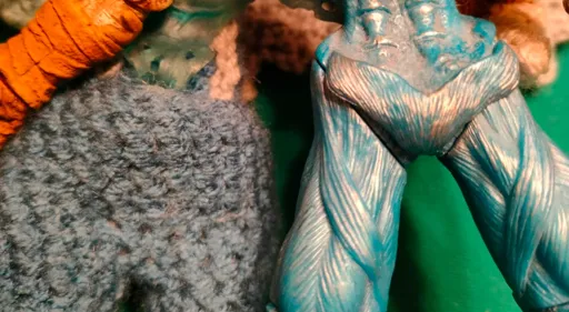 An image comparing the crotches of the doll and toy